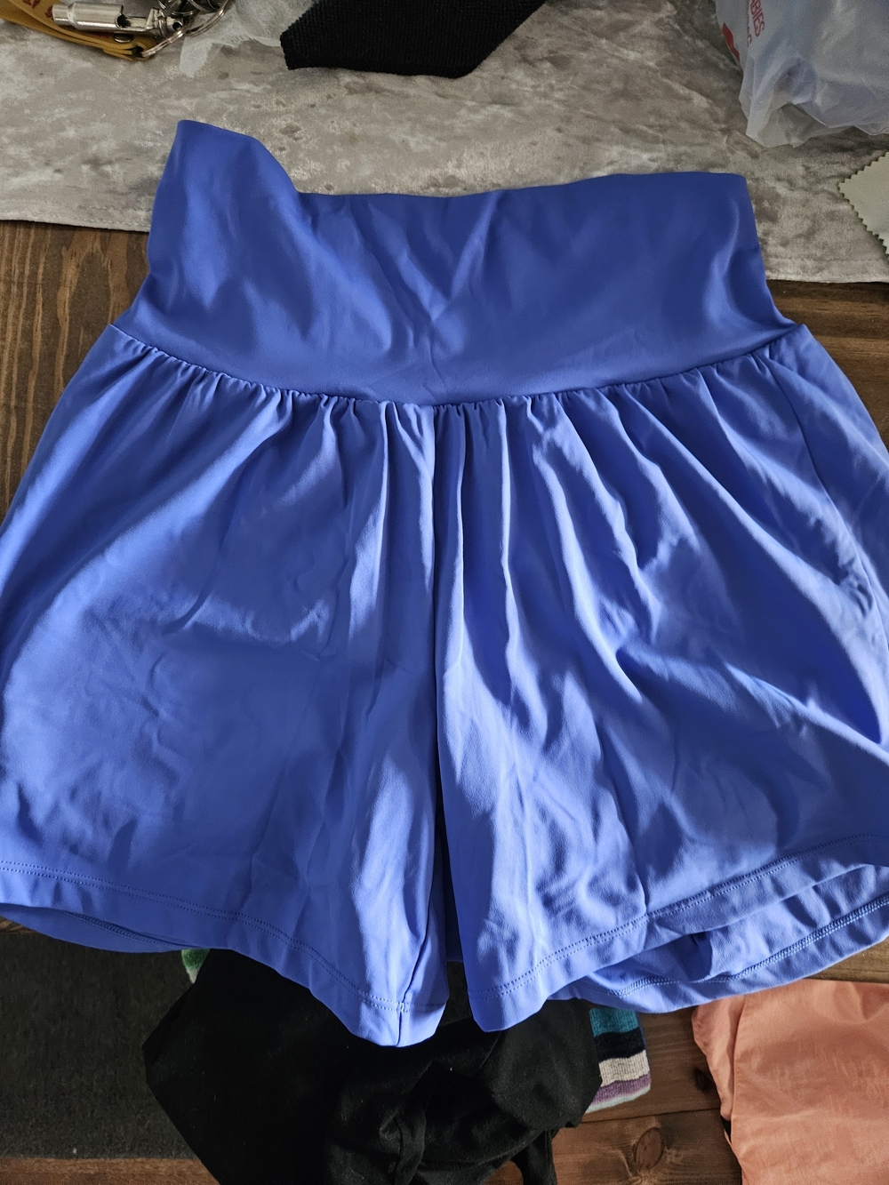 HALARA High-Waist Athletic Shorts in Periwinkle